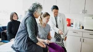 doctors with patients